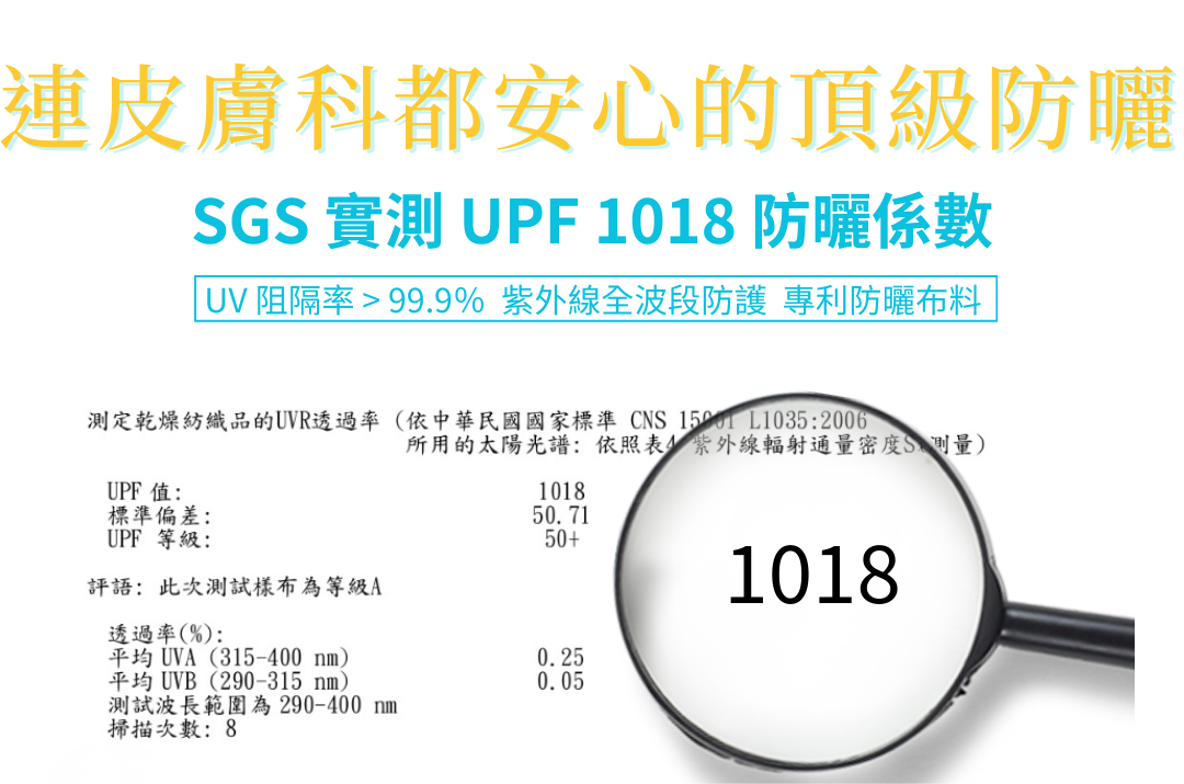 連皮膚科都安心的頂級防曬,JADE DROP 美膚傘 UPF 1018